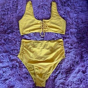Plus Size Yellow Bathing Suit